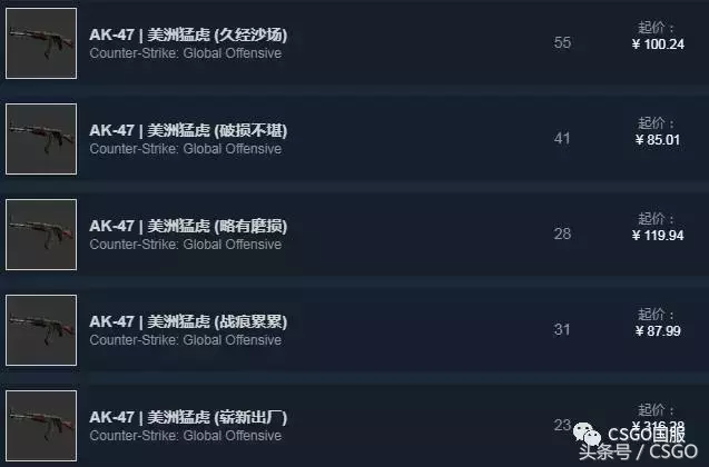 csgo动物系列皮肤推荐