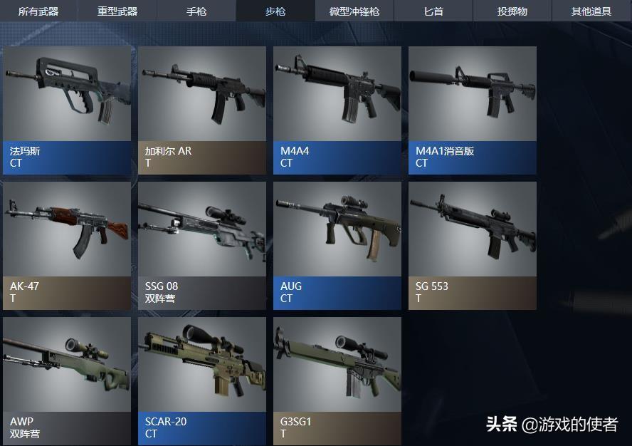 csgo武器属性排行表(csgo武器属性怎么看)？