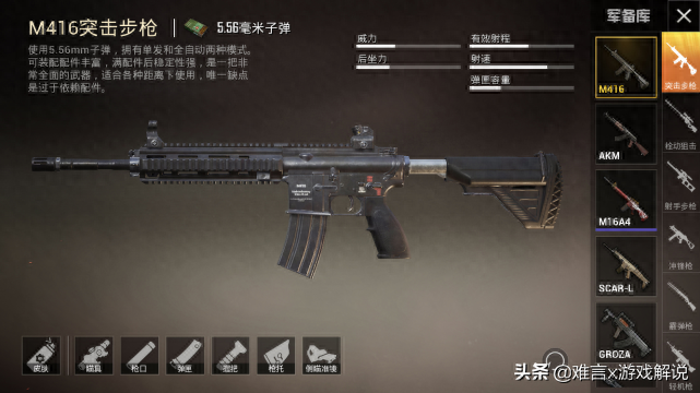 和平精英m416是什么,m416皮肤,m416最佳配件