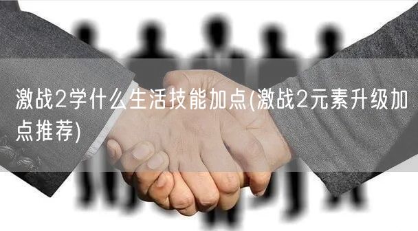 激战2学什么生活技能加点(激战2元素升级加点推荐)