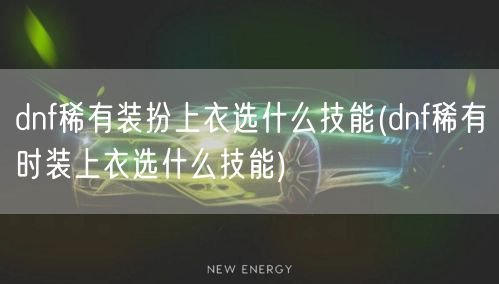 dnf稀有装扮上衣选什么技能(dnf稀有时装上衣选什么技能)