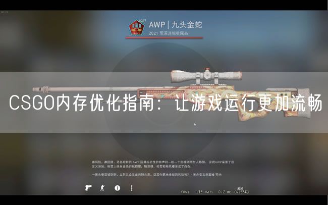 CSGO内存优化指南：让游戏运行更加流畅