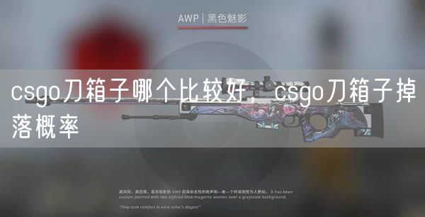 csgo刀箱子哪个比较好，csgo刀箱子掉落概率