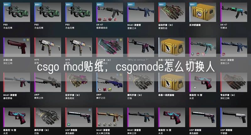 csgo mod贴纸，csgomode怎么切换人