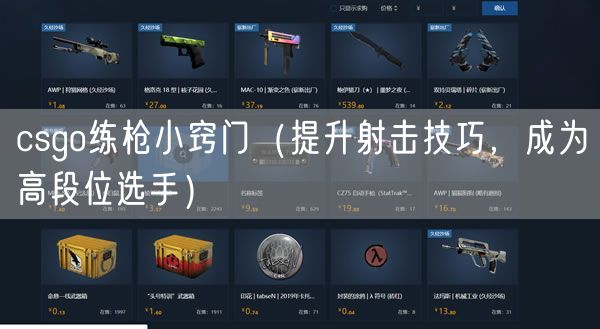 csgo练枪小窍门（提升射击技巧，成为高段位选手）