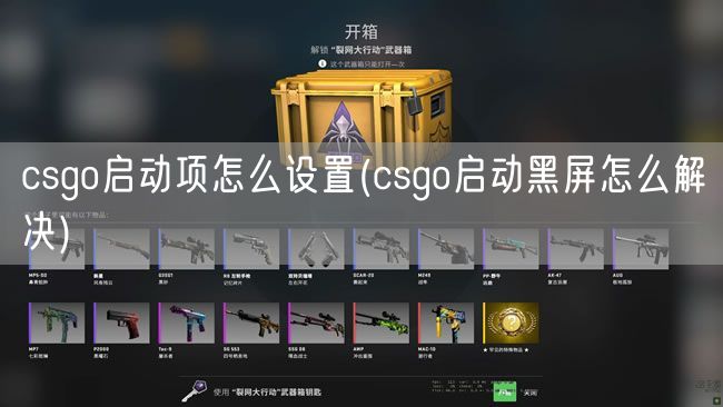 csgo启动项怎么设置(csgo启动黑屏怎么解决)