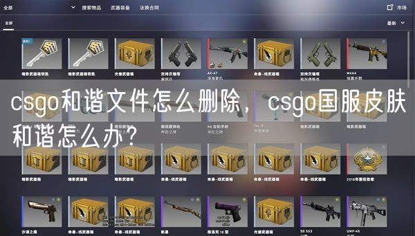 csgo和谐文件怎么删除，csgo国服皮肤和谐怎么办？