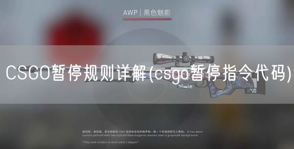 CSGO暂停规则详解(csgo暂停指令代码)