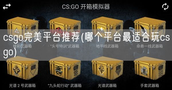 csgo完美平台推荐(哪个平台最适合玩csgo)