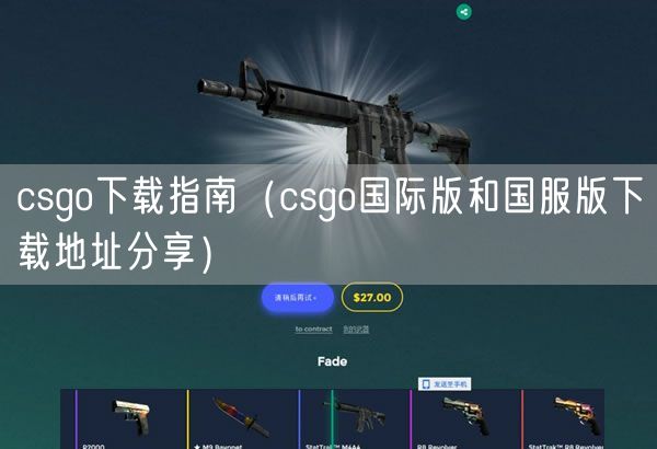 csgo下载指南（csgo国际版和国服版下载地址分享）