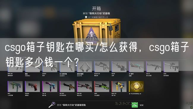 csgo箱子钥匙在哪买/怎么获得，csgo箱子钥匙多少钱一个？