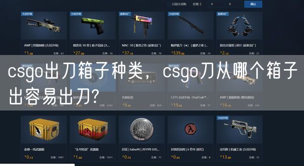 csgo出刀箱子种类，csgo刀从哪个箱子出容易出刀?