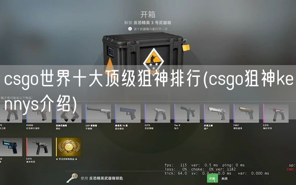 csgo世界十大顶级狙神排行(csgo狙神kennys介绍)