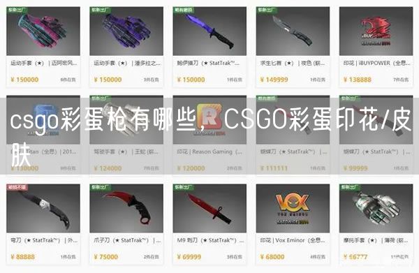 csgo彩蛋枪有哪些，CSGO彩蛋印花/皮肤