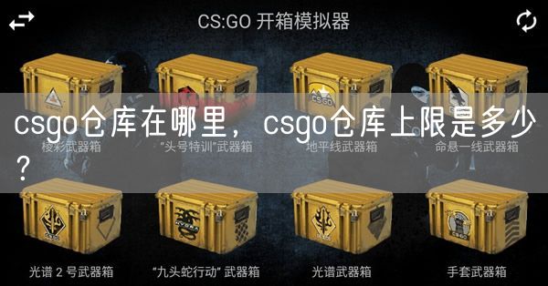 csgo仓库在哪里，csgo仓库上限是多少？