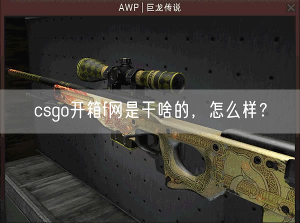 csgo开箱f网是干啥的，怎么样？