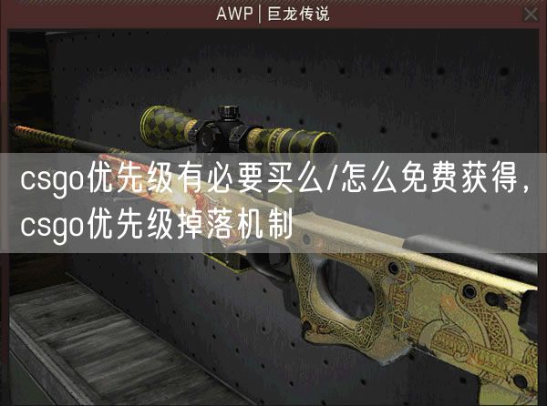 csgo优先级有必要买么/怎么免费获得，csgo优先级掉落机制