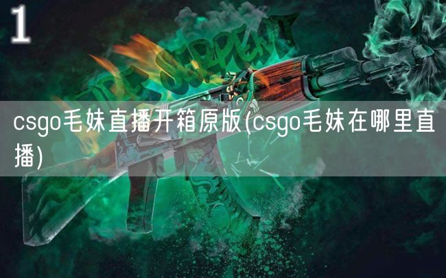 csgo毛妹直播开箱原版(csgo毛妹在哪里直播)