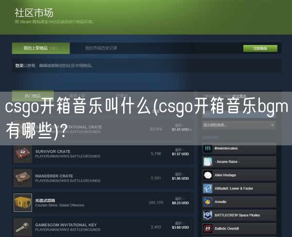 csgo开箱音乐叫什么(csgo开箱音乐bgm有哪些)?