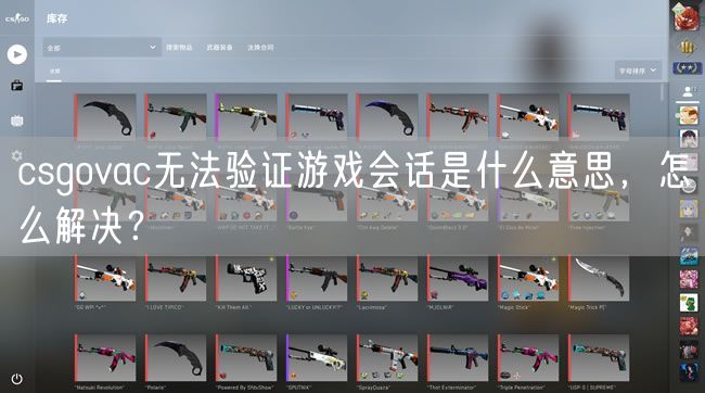 csgovac无法验证游戏会话是什么意思，怎么解决？