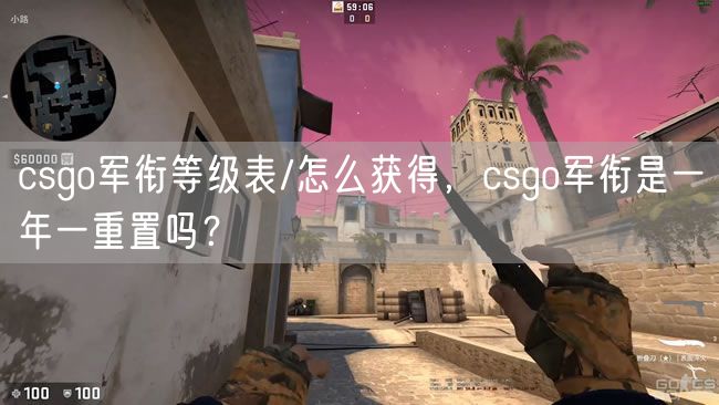 csgo军衔等级表/怎么获得，csgo军衔是一年一重置吗？