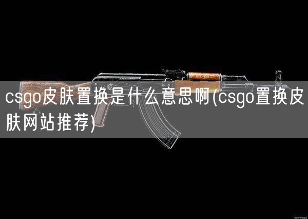 csgo皮肤置换是什么意思啊(csgo置换皮肤网站推荐)