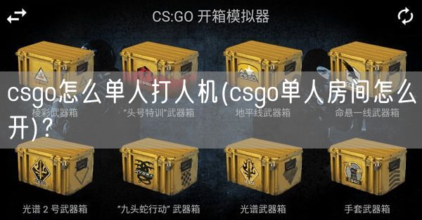 csgo怎么单人打人机(csgo单人房间怎么开)？