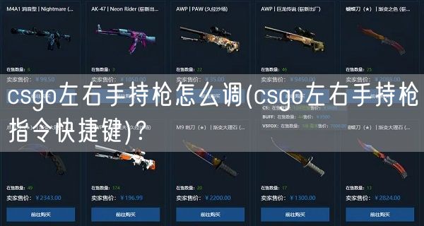 csgo左右手持枪怎么调(csgo左右手持枪指令快捷键)？