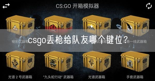 csgo丢枪给队友哪个键位？