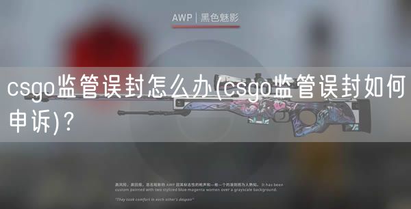 csgo监管误封怎么办(csgo监管误封如何申诉)？