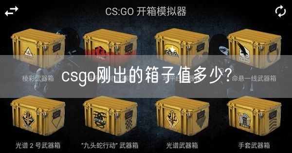 csgo刚出的箱子值多少?