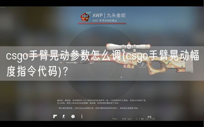 csgo手臂晃动参数怎么调(csgo手臂晃动幅度指令代码)？