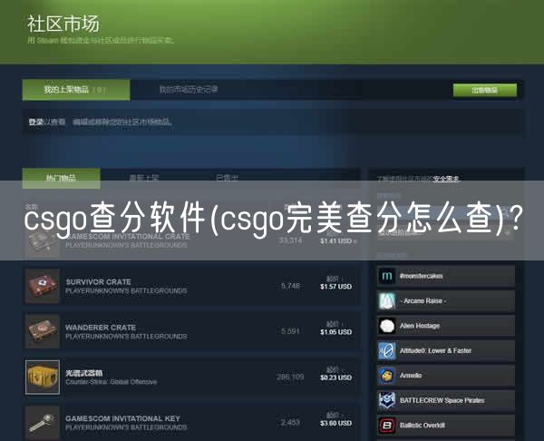 csgo查分软件(csgo完美查分怎么查)？