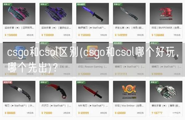 csgo和csol区别(csgo和csol哪个好玩，哪个先出)？