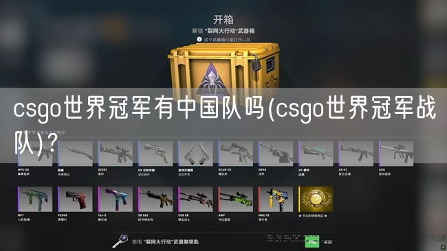 csgo世界冠军有中国队吗(csgo世界冠军战队)？