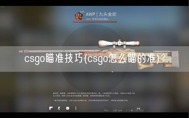 csgo瞄准技巧(csgo怎么瞄的准)？