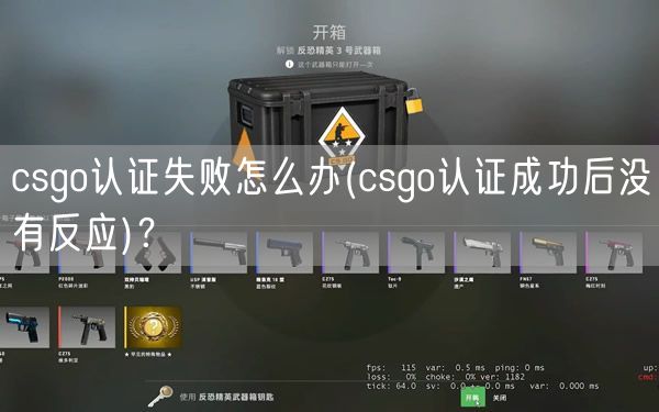 csgo认证失败怎么办(csgo认证成功后没有反应)？