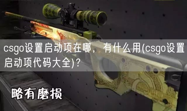 csgo设置启动项在哪，有什么用(csgo设置启动项代码大全)？