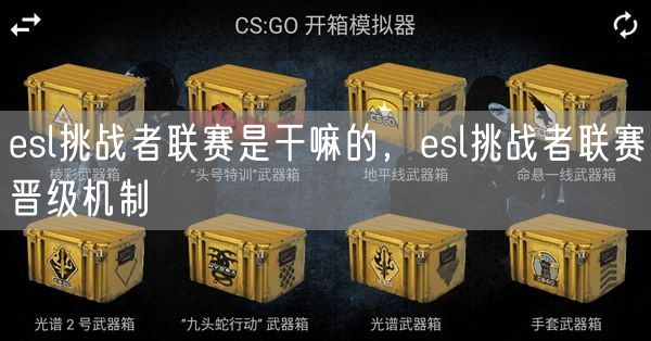 esl挑战者联赛是干嘛的，esl挑战者联赛晋级机制