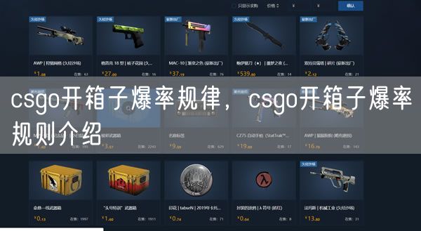 csgo开箱子爆率规律，csgo开箱子爆率规则介绍