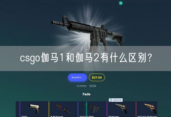 csgo伽马1和伽马2有什么区别？