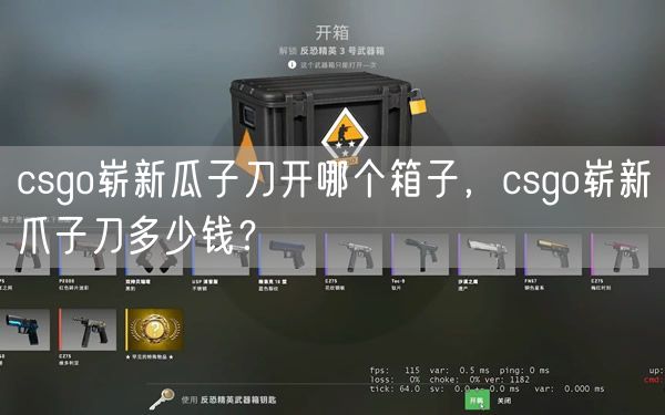 csgo崭新瓜子刀开哪个箱子，csgo崭新爪子刀多少钱？