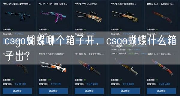 csgo蝴蝶哪个箱子开，csgo蝴蝶什么箱子出？