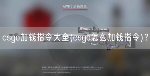 csgo加钱指令大全(csgo怎么加钱指令)？