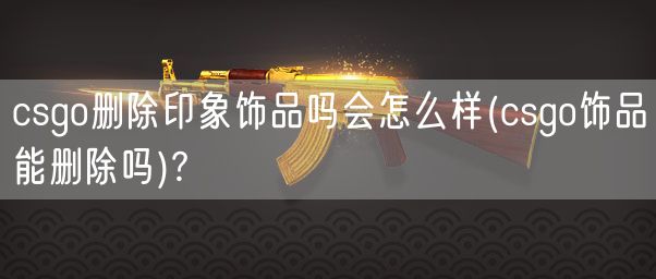 csgo删除印象饰品吗会怎么样(csgo饰品能删除吗)?