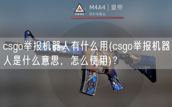 csgo举报机器人有什么用(csgo举报机器人是什么意思，怎么使用)？