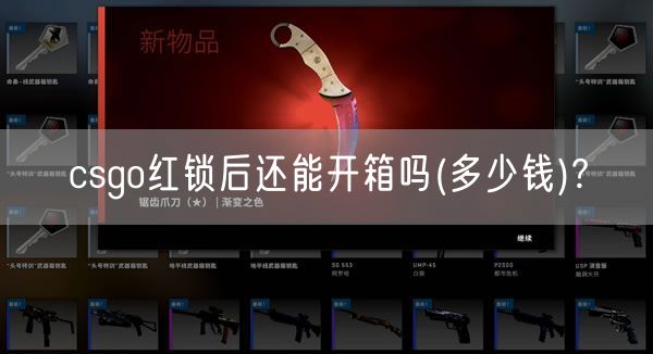 csgo红锁后还能开箱吗(多少钱)?