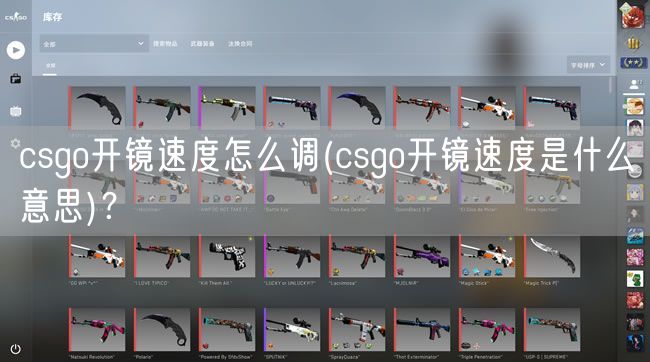 csgo开镜速度怎么调(csgo开镜速度是什么意思)？