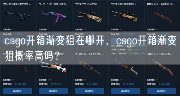 csgo开箱渐变狙在哪开，csgo开箱渐变狙概率高吗？