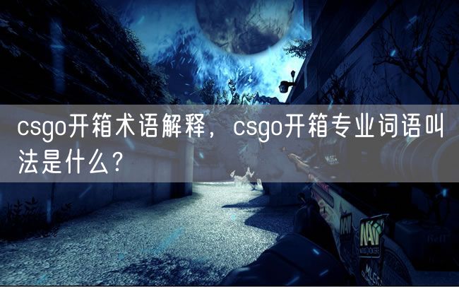 csgo开箱术语解释，csgo开箱专业词语叫法是什么？